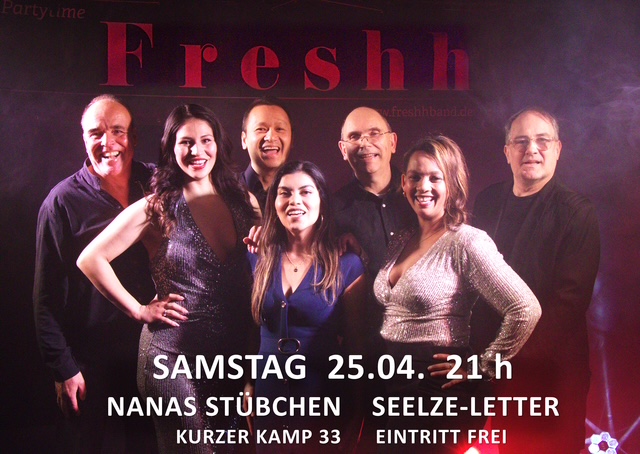 Freshh spielen n&auml;chsten Samstag 25.04.2026 im nanas in Seelze 